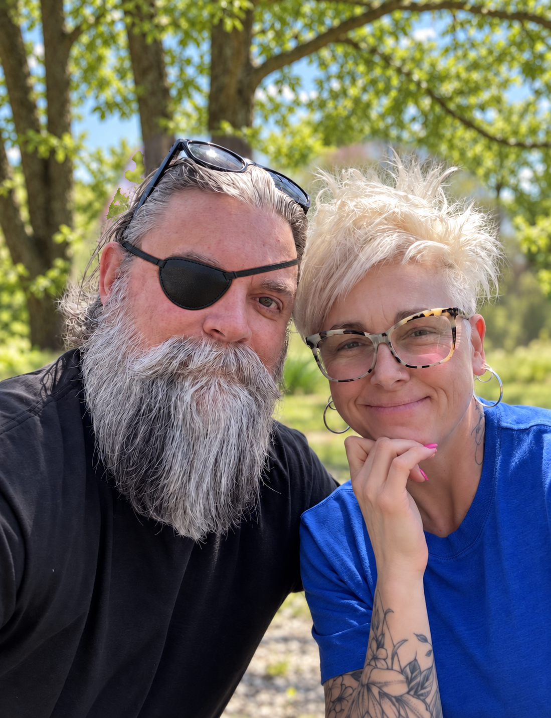Kelley and Karri together outdoors
